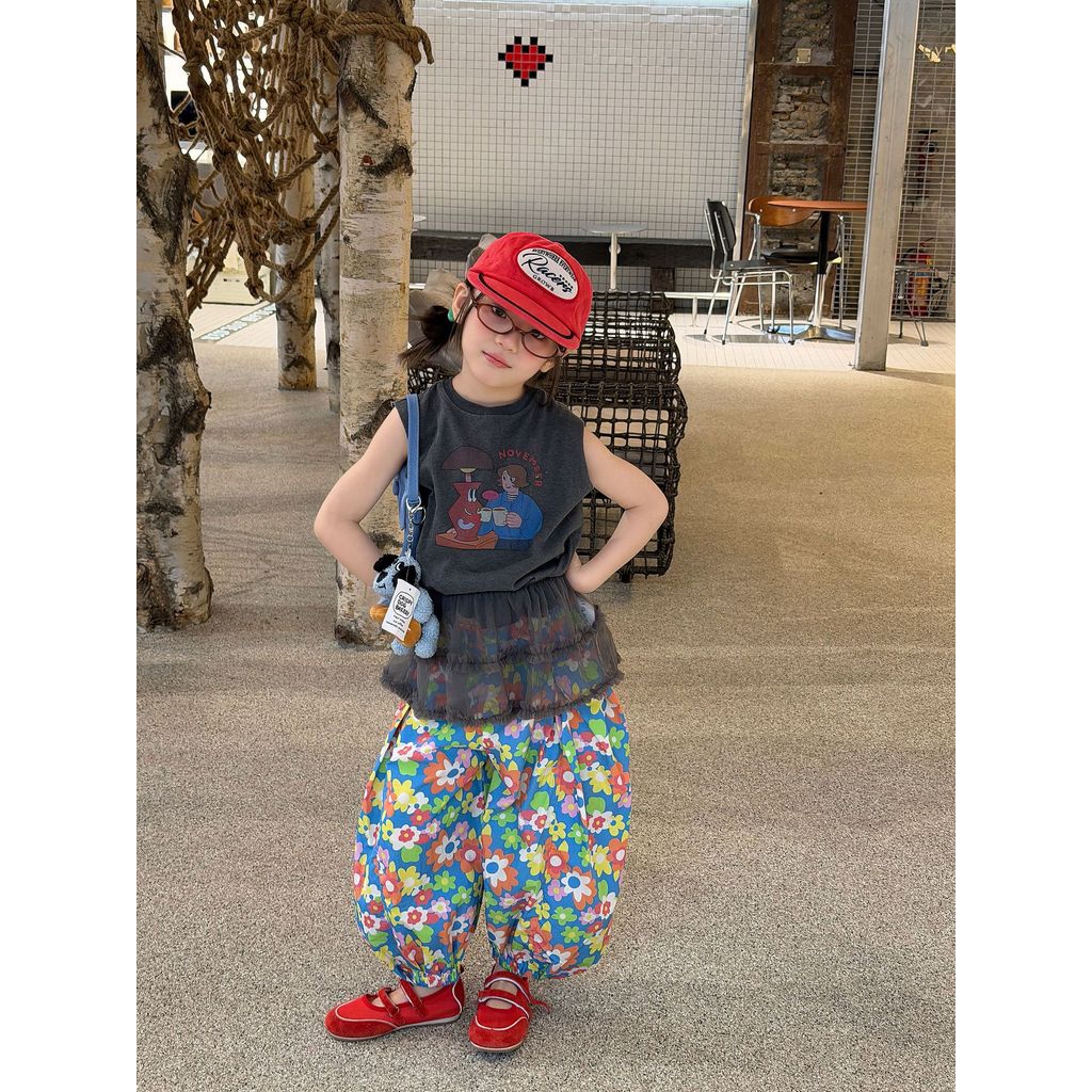IRIS KIDS Garden Bloom Pants — girls floral pants, product photo 2 of 9