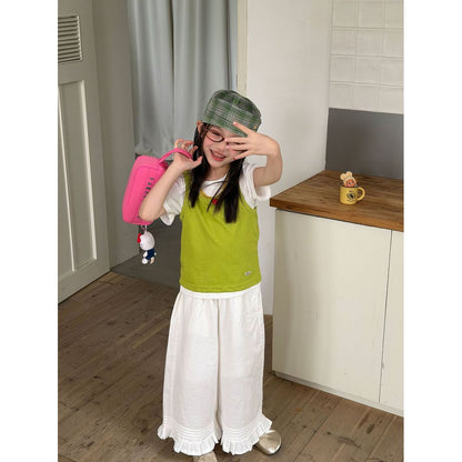 IRIS KIDS Green Picnic Set — kids shirt and pants outfit, product photo 7 of 11