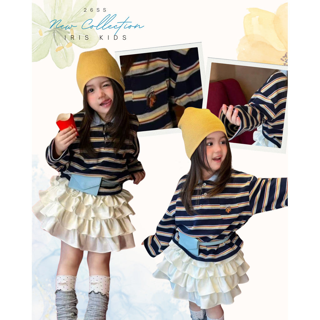 IRIS KIDS Sunny Stripe Shirt — kids striped long-sleeve top, product photo 1 of 7