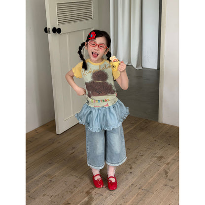 IRIS KIDS Happy Bear — kids bear-print shirt and pants set, product photo 9 of 11