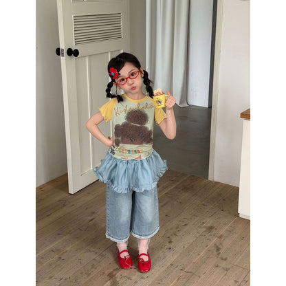 IRIS KIDS Happy Bear — kids bear-print shirt and pants set, product photo 4 of 11