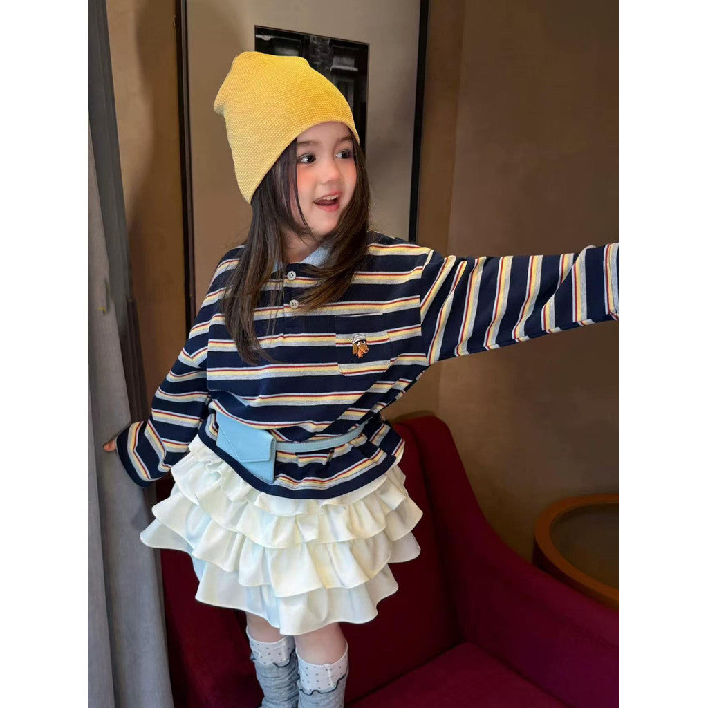 IRIS KIDS Sunny Stripe Shirt — kids striped long-sleeve top, product photo 2 of 7