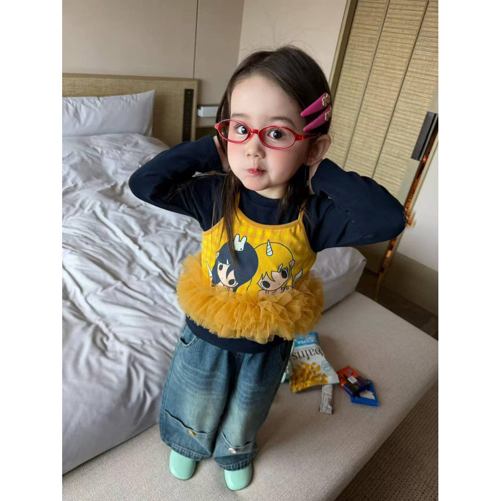 IRIS KIDS Mini Denim Muse — kids vest, shirt and denim pants set, product photo 3 of 9