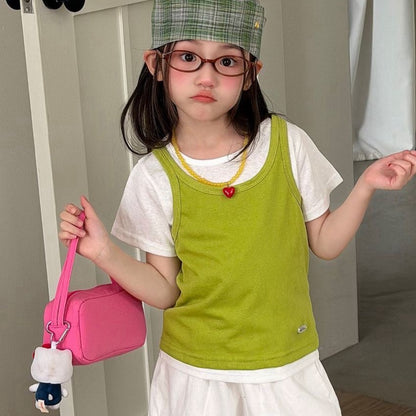 IRIS KIDS Green Picnic Set — kids shirt and pants outfit, product photo 10 of 11