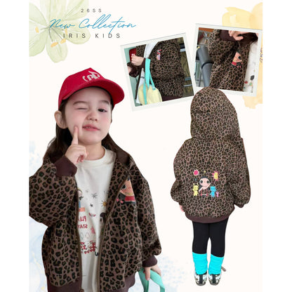 IRIS KIDS Leopard Breeze Jacket — kids leopard-print zip jacket, product photo 1 of 8