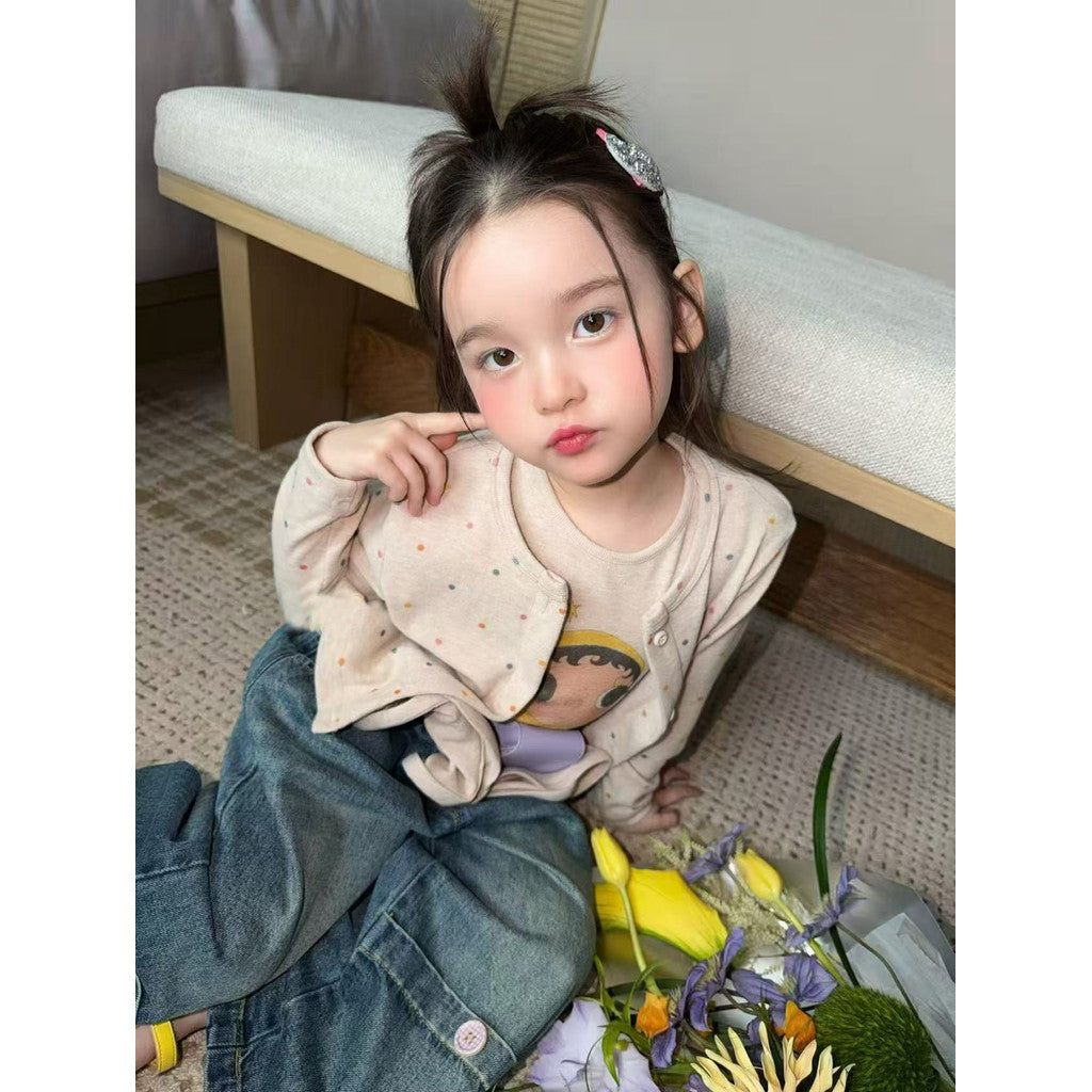 IRIS KIDS Cute Everyday Set — kids cartoon-print jacket outfit, product photo 3 of 5
