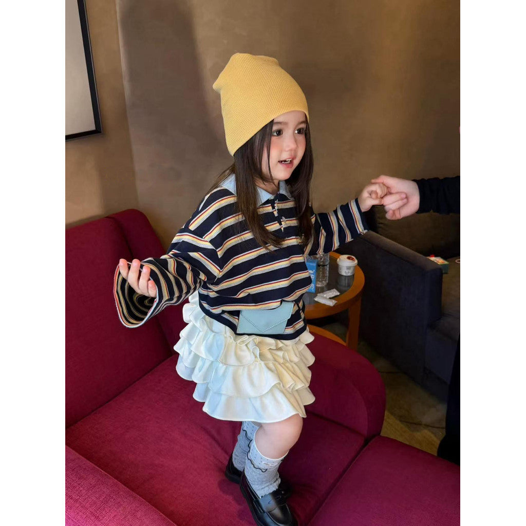 IRIS KIDS Sunny Stripe Shirt — kids striped long-sleeve top, product photo 4 of 7