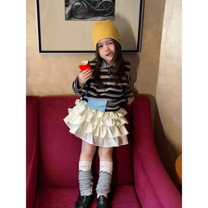 IRIS KIDS Sunny Stripe Shirt — kids striped long-sleeve top, product photo 5 of 7