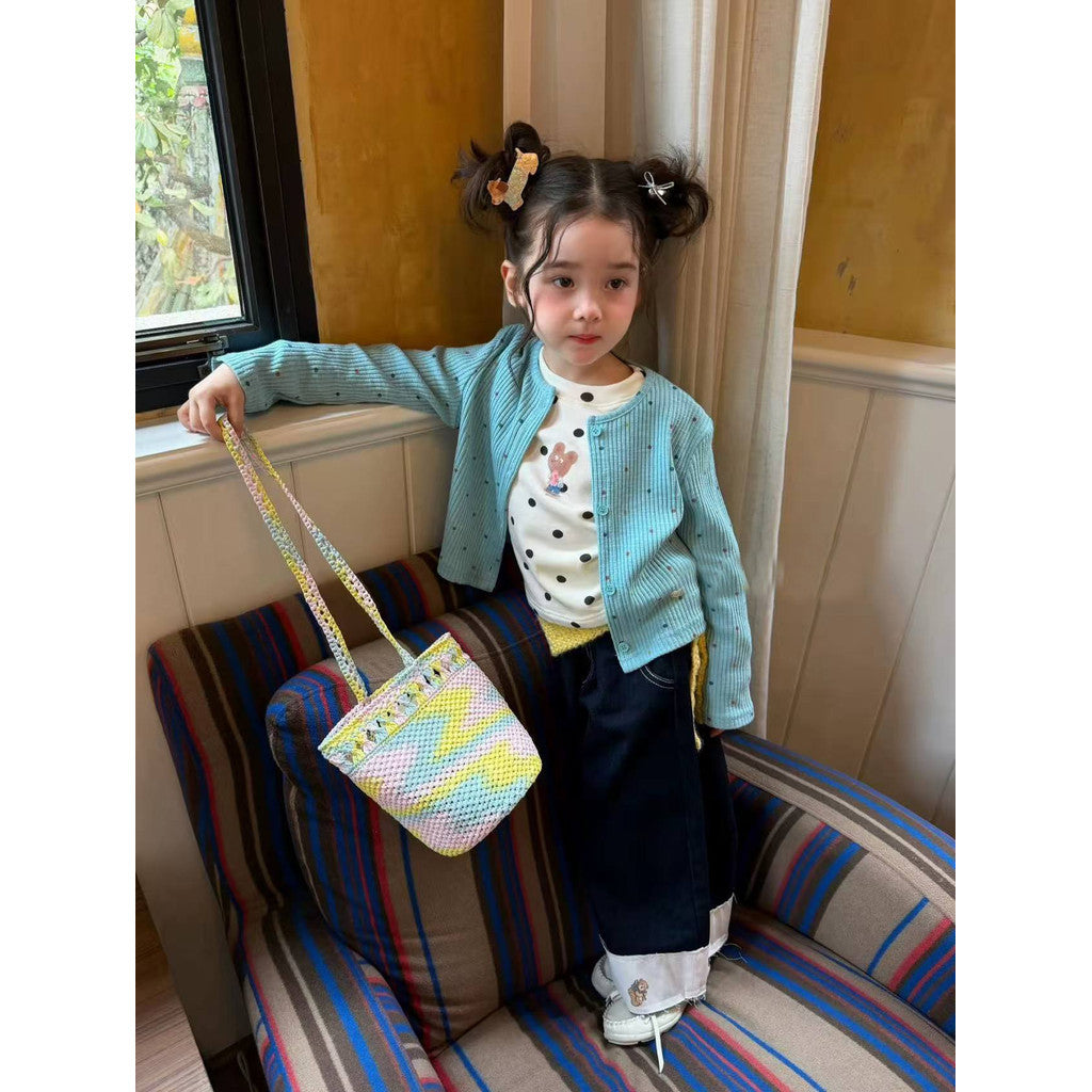 IRIS KIDS Blueberry Sky Set — girls cardigan and shirt outfit, product photo 3 of 8