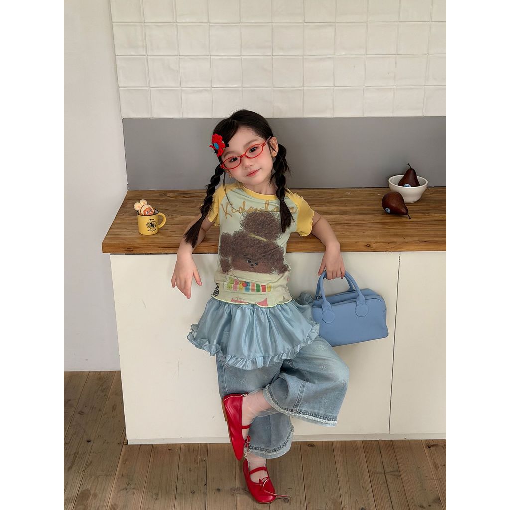 IRIS KIDS Happy Bear — kids bear-print shirt and pants set, product photo 8 of 11