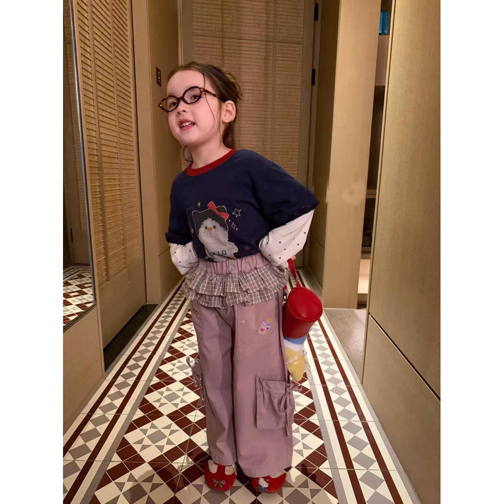 IRIS KIDS Mini Fashion Set — kids layered top and cargo pants, product photo 5 of 8