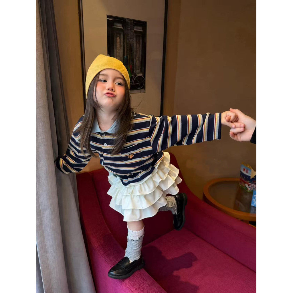 IRIS KIDS Sunny Stripe Shirt — kids striped long-sleeve top, product photo 3 of 7