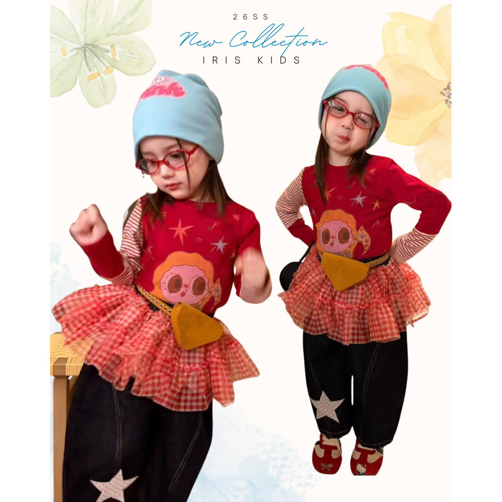 IRIS KIDS Happy Strawberry Set — kids shirt and skirt outfit, product photo 1 of 9