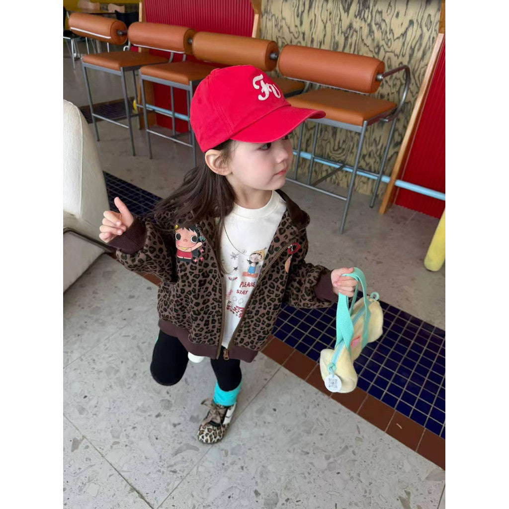 IRIS KIDS Leopard Breeze Jacket — kids leopard-print zip jacket, product photo 5 of 8