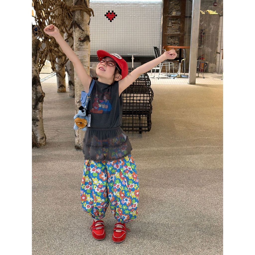 IRIS KIDS Garden Bloom Pants — girls floral pants, product photo 5 of 9
