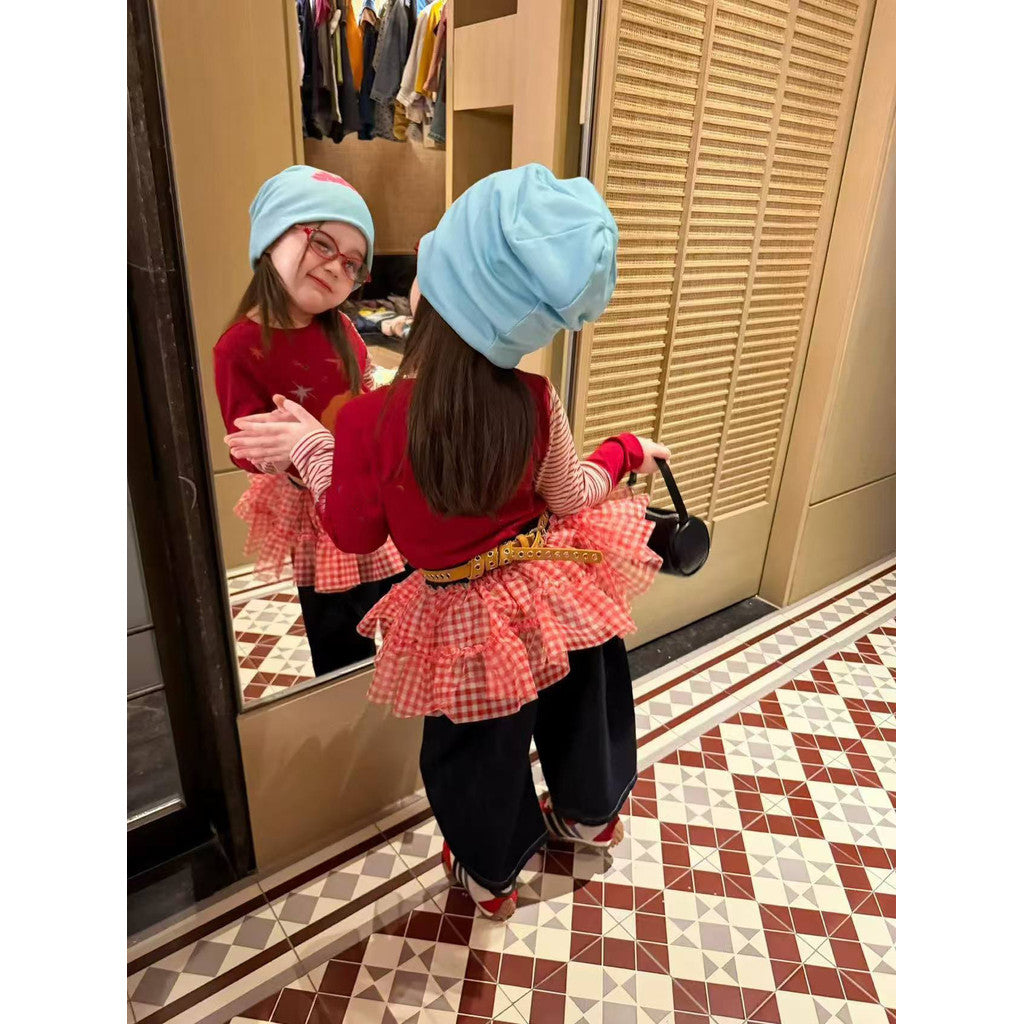 IRIS KIDS Happy Strawberry Set — kids shirt and skirt outfit, product photo 4 of 9
