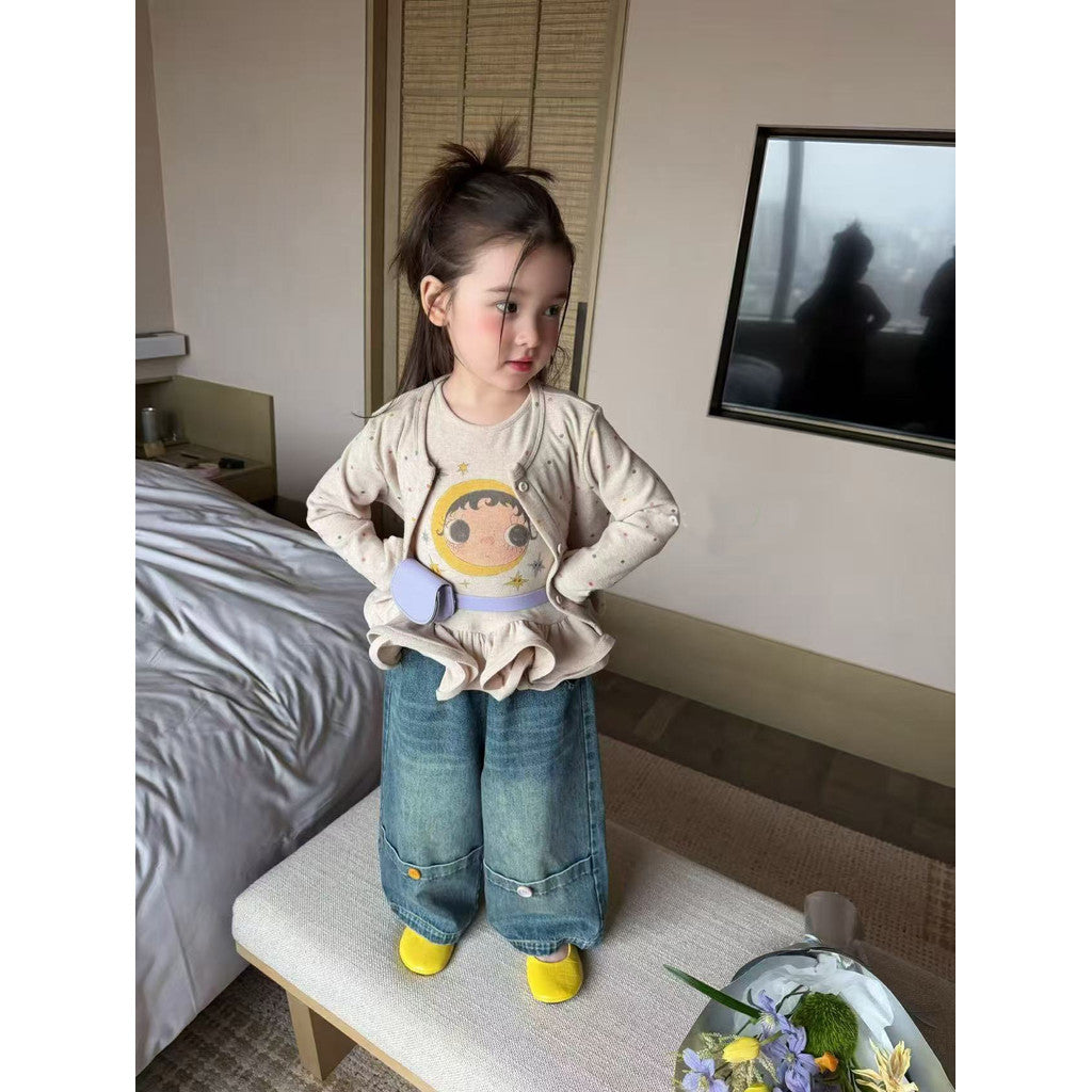 IRIS KIDS Cute Everyday Set — kids cartoon-print jacket outfit, product photo 2 of 5