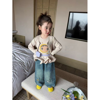 IRIS KIDS Cute Everyday Set — kids cartoon-print jacket outfit, product photo 2 of 5