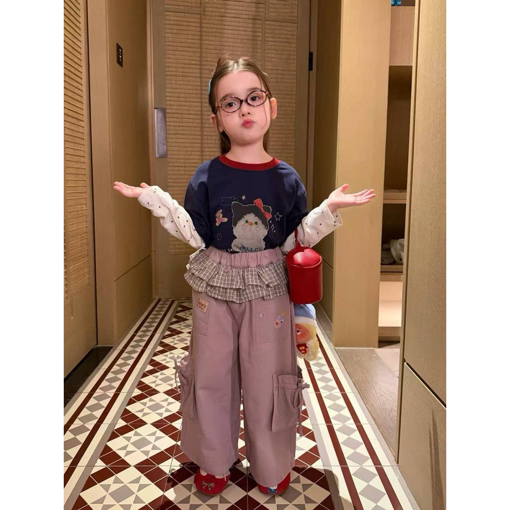 IRIS KIDS Mini Fashion Set — kids layered top and cargo pants, product photo 4 of 8
