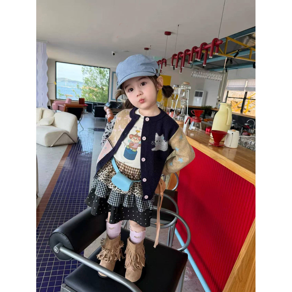 IRIS KIDS Cardigan & Shirt Set — Korean-style kids outfit, product photo 5 of 10