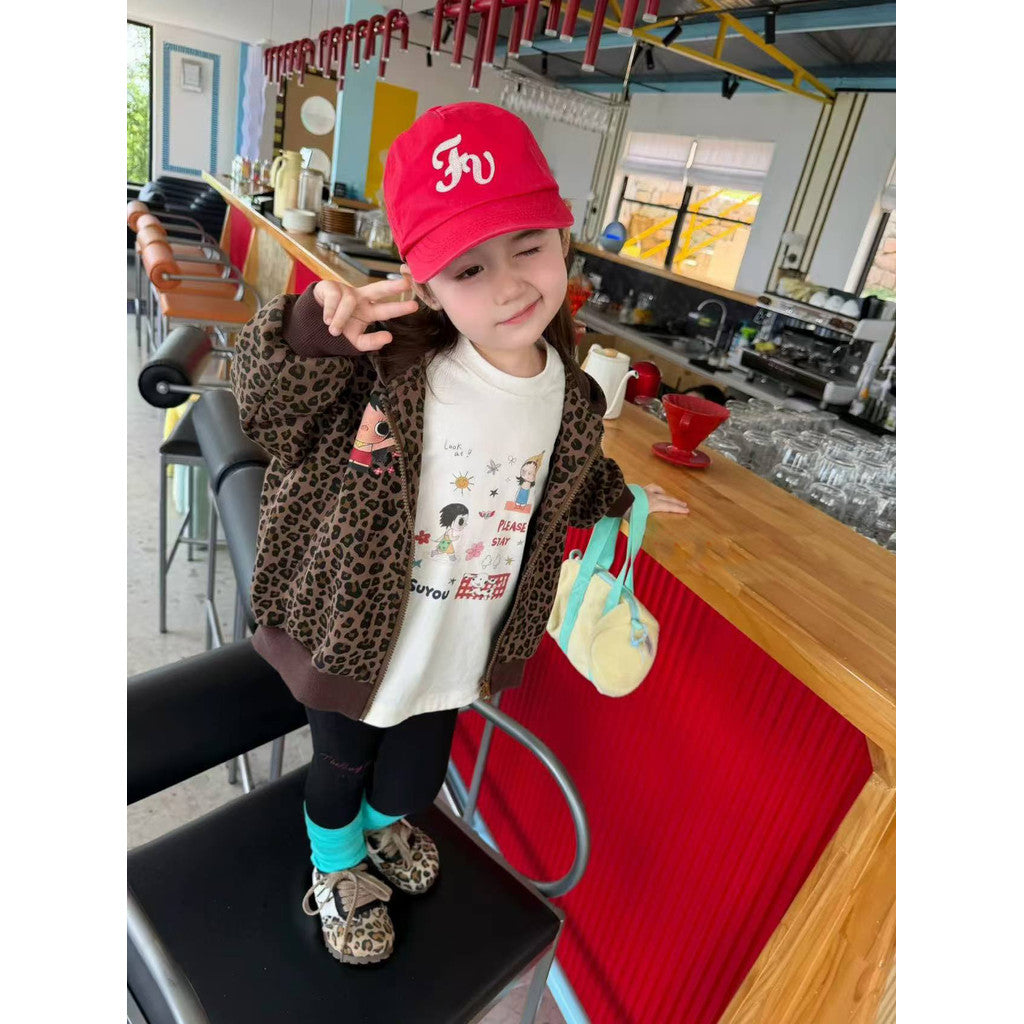 IRIS KIDS Leopard Breeze Jacket — kids leopard-print zip jacket, product photo 7 of 8