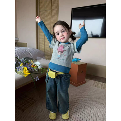 IRIS KIDS Woodland Dream — layered kids shirt-hoodie set with pants, product photo 2 of 9