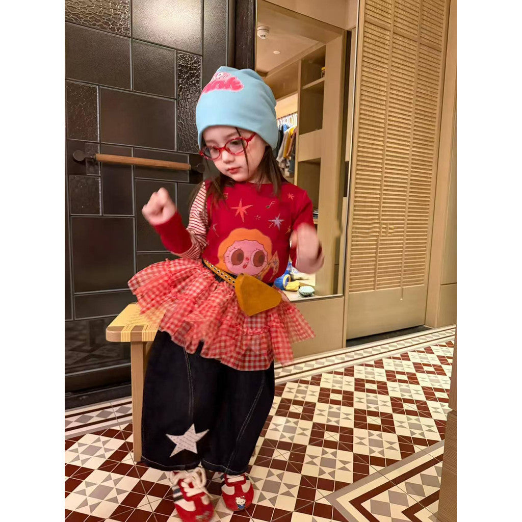IRIS KIDS Happy Strawberry Set — kids shirt and skirt outfit, product photo 5 of 9