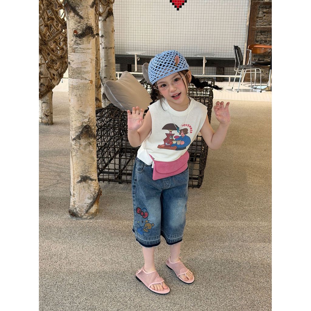 IRIS KIDS Vintage Café Tank — girls sleeveless top, product photo 6 of 11