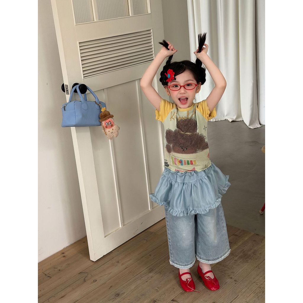 IRIS KIDS Happy Bear — kids bear-print shirt and pants set, product photo 2 of 11