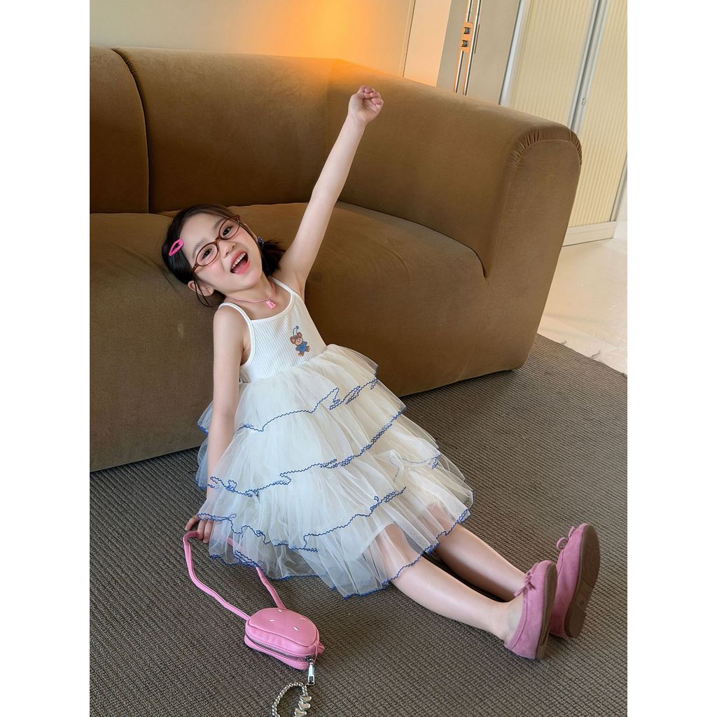 IRIS KIDS Sugar Cloud Dress — girls layered tulle dress, product photo 7 of 10