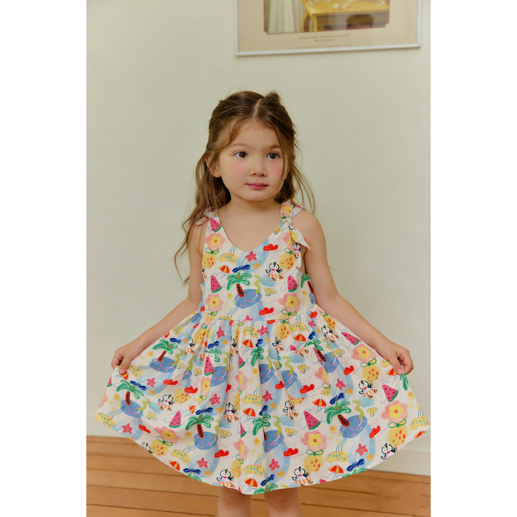 IRIS KIDS Sweet Tropicana Dress — kids Korean-style dress, product photo 5 of 10