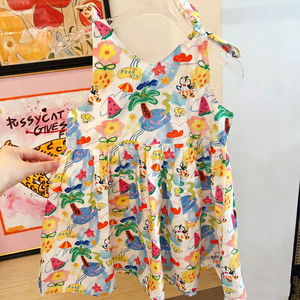 IRIS KIDS Sweet Tropicana Dress — kids Korean-style dress, product photo 9 of 10
