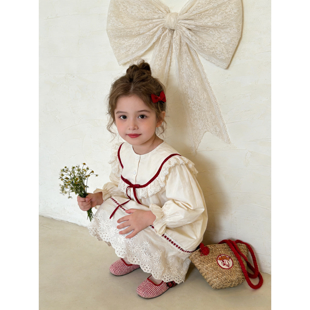 IRIS KIDS Sweet Heirloom Dress — girls Korean-style dress, product photo 4 of 10
