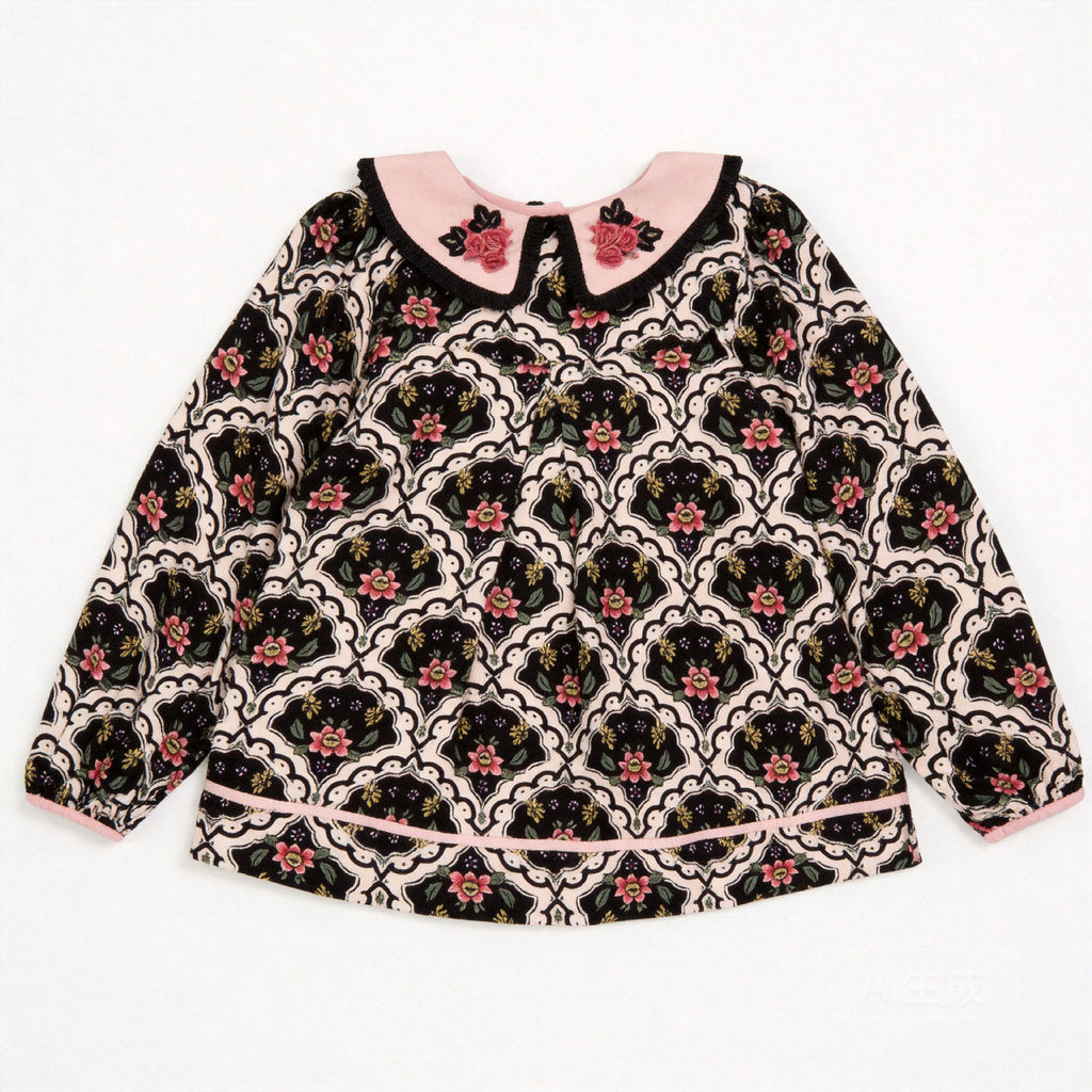 IRIS KIDS Lady Camellia Dress — girls Korean-style dress, product photo 10 of 10