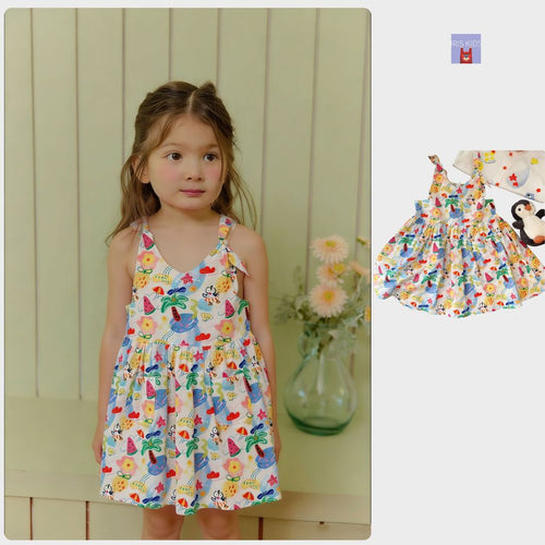 IRIS KIDS Sweet Tropicana Dress — kids Korean-style dress, product photo 1 of 10
