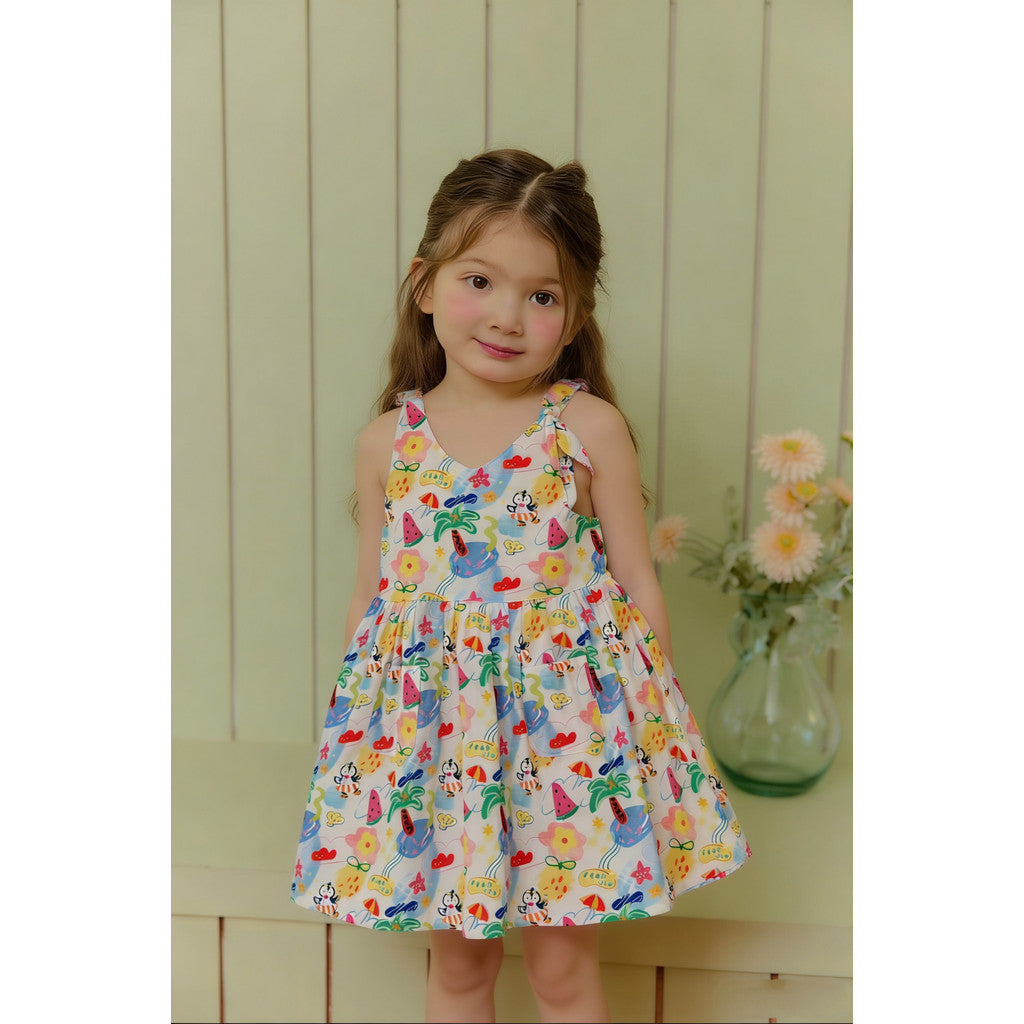 IRIS KIDS Sweet Tropicana Dress — kids Korean-style dress, product photo 2 of 10