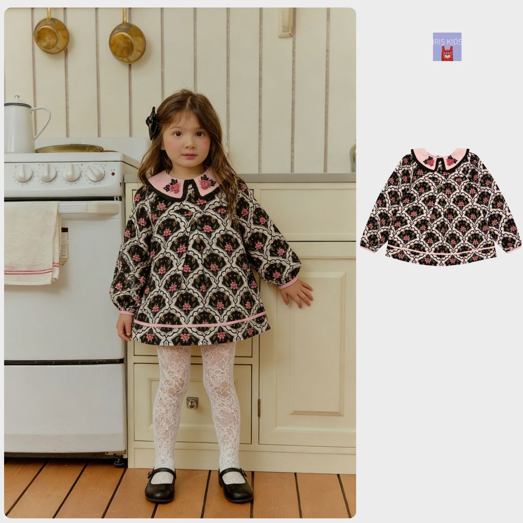 IRIS KIDS Lady Camellia Dress — girls Korean-style dress, product photo 1 of 10