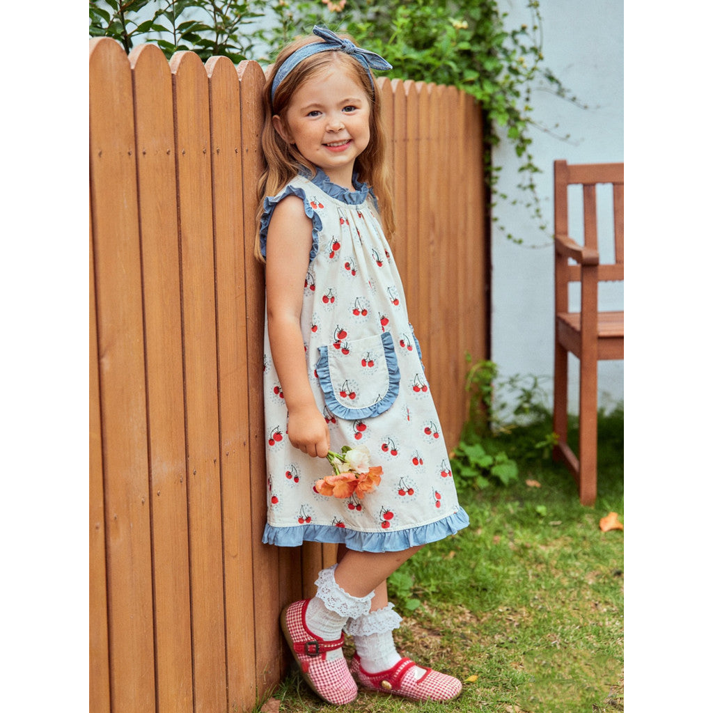 IRIS KIDS Cherry Cute Dress — girls cherry-print dress, product photo 4 of 9