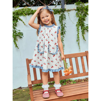 IRIS KIDS Cherry Cute Dress — girls cherry-print dress, product photo 7 of 9