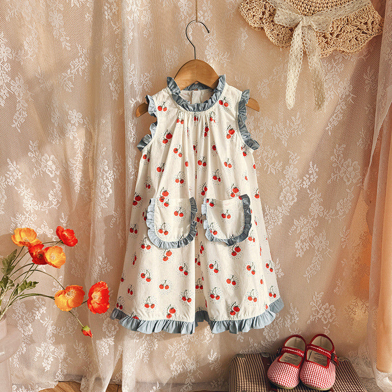 IRIS KIDS Cherry Cute Dress — girls cherry-print dress, product photo 5 of 9