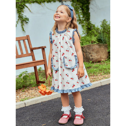 IRIS KIDS Cherry Cute Dress — girls cherry-print dress, product photo 3 of 9