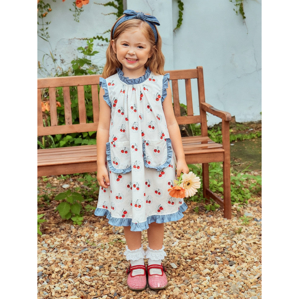 IRIS KIDS Cherry Cute Dress — girls cherry-print dress, product photo 2 of 9