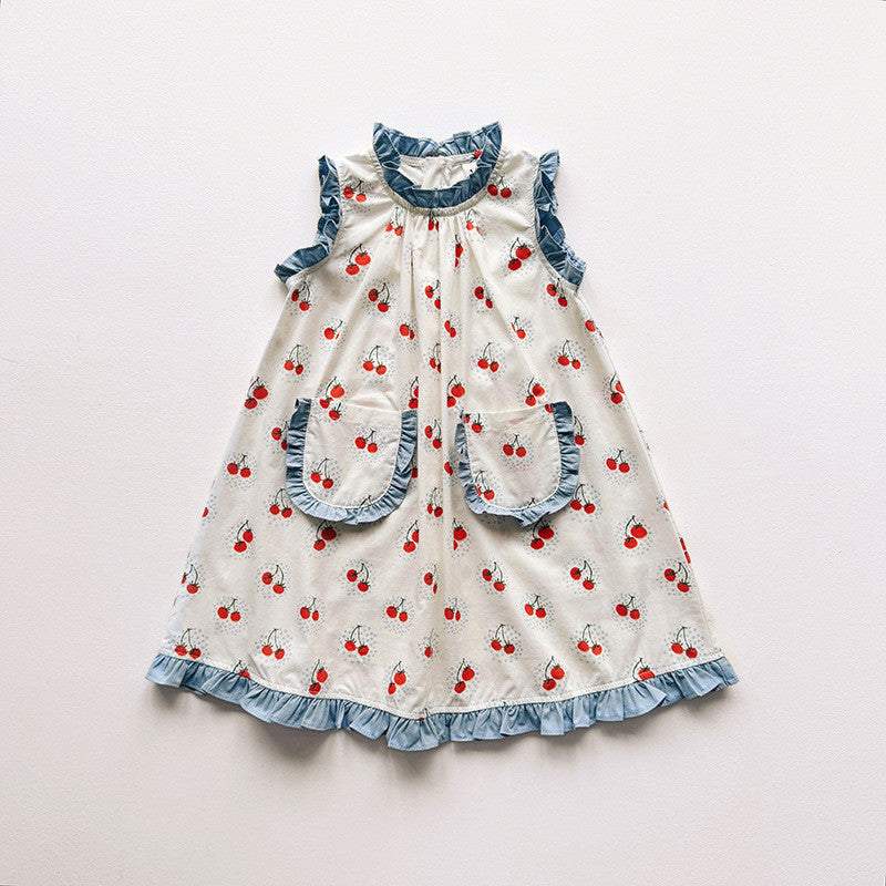 IRIS KIDS Cherry Cute Dress — girls cherry-print dress, product photo 9 of 9