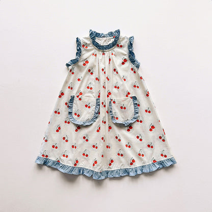 IRIS KIDS Cherry Cute Dress — girls cherry-print dress, product photo 9 of 9