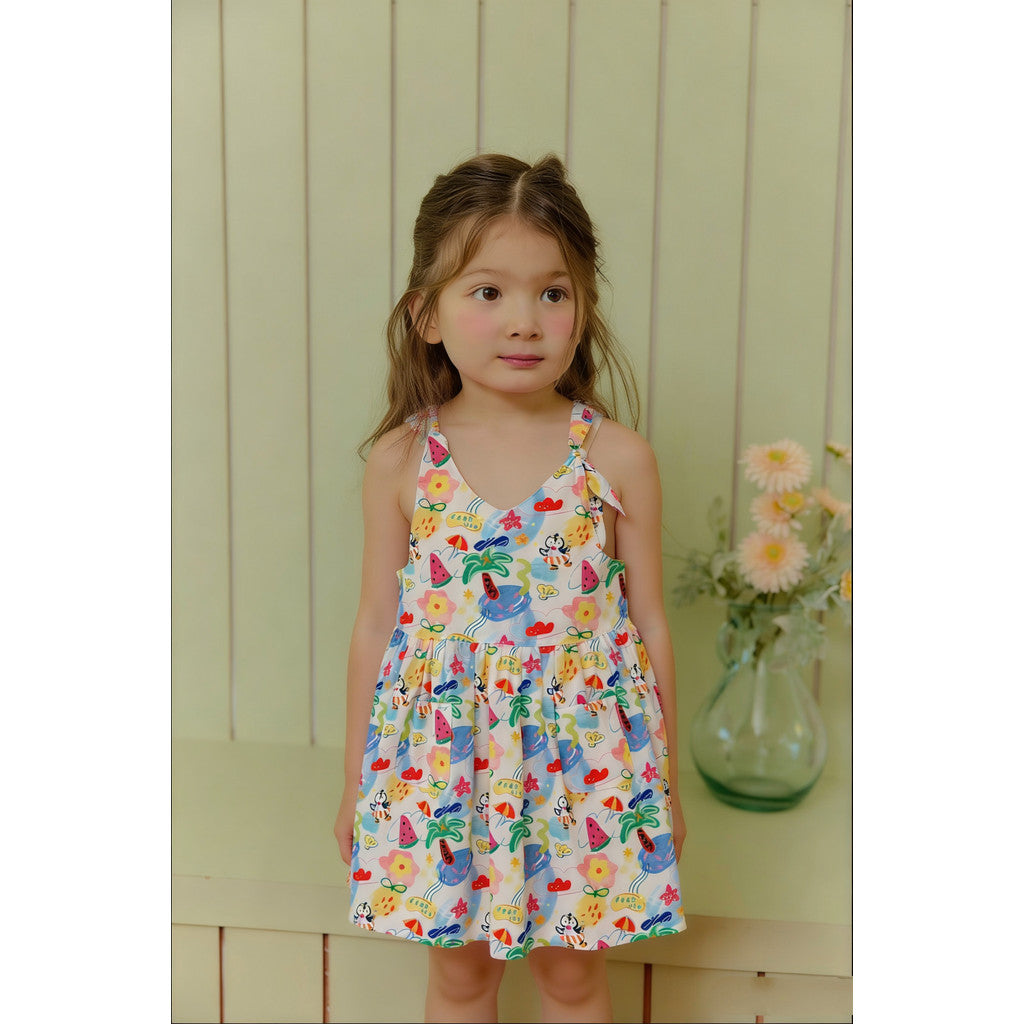 IRIS KIDS Sweet Tropicana Dress — kids Korean-style dress, product photo 8 of 10
