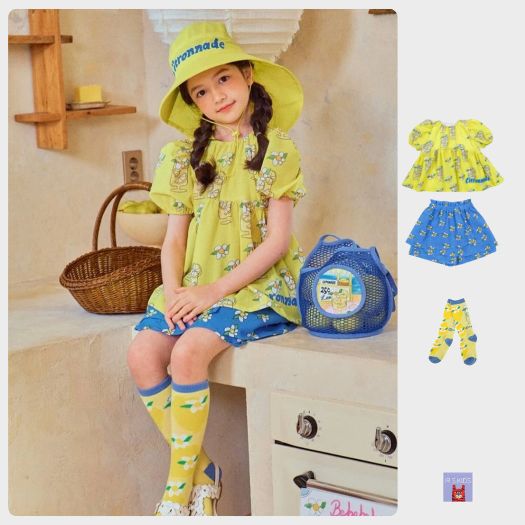 IRIS KIDS Lemonade Print Set & Socks — kids Coolmax-cotton outfit, product photo 1 of 11