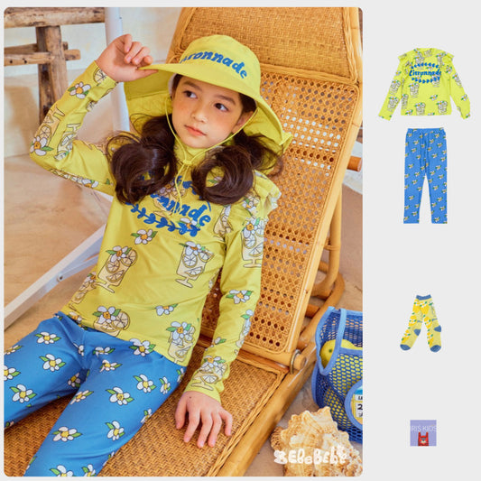IRIS KIDS Lemonade Swimsuit — girls lemon-print swimwear, product photo 1 of 10