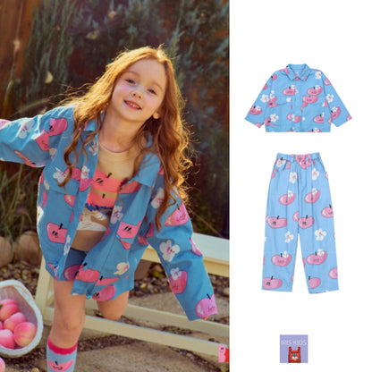 IRIS KIDS Pink Heart Peach Set — girls kids outfit set, product photo 1 of 12