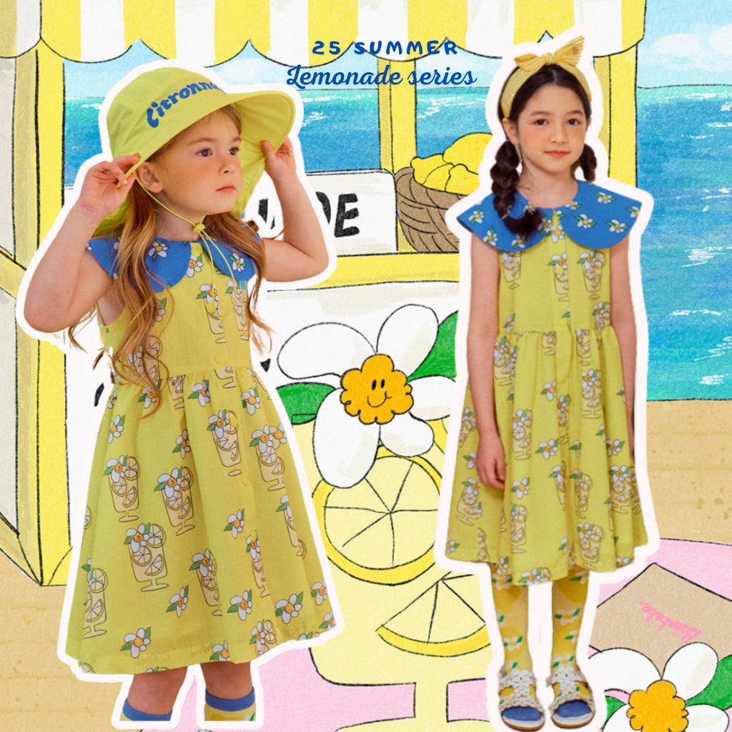 IRIS KIDS Lemon Blossom Dress & Socks Set — girls lemon-print dress, product photo 2 of 11