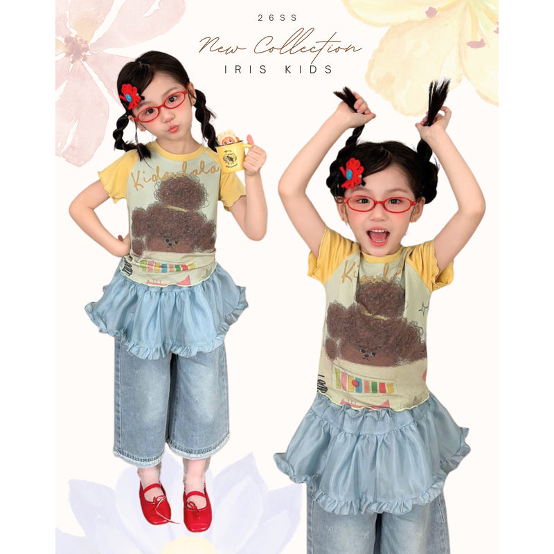 IRIS KIDS Happy Bear — kids bear-print shirt and pants set, product photo 1 of 11